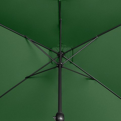 Parasol ogrodowy prostokątny z korbką 200 x 300 cm zielony Parasol ogrodowy prostokątny z korbką 200 x 300 cm zielony