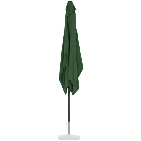 Parasol ogrodowy prostokątny z korbką 200 x 300 cm zielony Parasol ogrodowy prostokątny z korbką 200 x 300 cm zielony