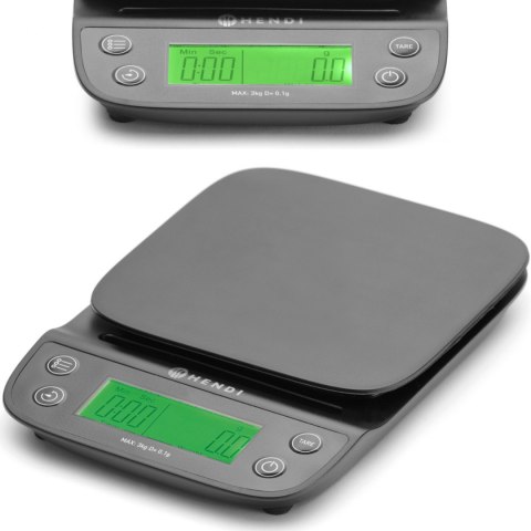 Waga kuchenna elektroniczna z timerem 3 000 g / 0.1 g - Hendi 580011 Waga kuchenna elektroniczna z timerem 3 000 g / 0.1 g - Hendi 580011