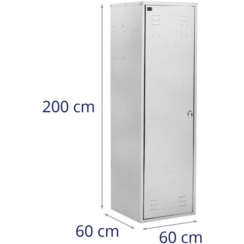 Szafka na siodło sprzęt jeździecki ze stali ocynkowanej 60 x 60 x 200 cm Szafka na siodło sprzęt jeździecki ze stali ocynkowanej 60 x 60 x 200 cm