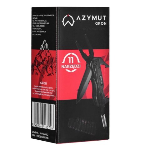Multitool AZYMUT Gron - 11 narzędzi + 9 bitów + kabura (H-P224052) N/A Multitool AZYMUT Gron - 11 narzędzi + 9 bitów + kabura (H-P224052) N/A