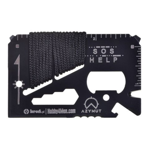 Multitool AZYMUT TOOL CARD karta wielofunkcyjna - 13 narzędzi + etui, 85/53 mm (H-O200930TC) N/A