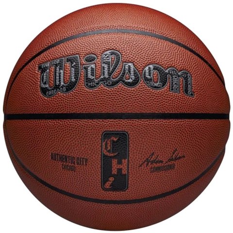 Piłka do koszykówki Wilson NBA Authentic City Chicago Ball WZ2016002XB 7 Piłka do koszykówki Wilson NBA Authentic City Chicago Ball WZ2016002XB 7