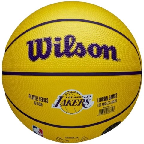 Piłka do koszykówki Wilson NBA Player Icon LeBron James Mini Ball WZ4027701XB 3 Piłka do koszykówki Wilson NBA Player Icon LeBron James Mini Ball WZ4027701XB 3