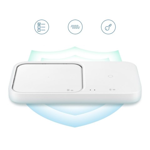 Ładowarka Samsung Wireless Charger Duo indukcyjna 15W + ładowarka sieciowa i kabel - biała Ładowarka Samsung Wireless Charger Duo indukcyjna 15W + ładowarka sieciowa i kabel - biała