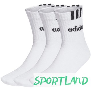 Skarpety adidas 3-Stripes Linear Half-Crew Cushioned 3p HT3437 34-36