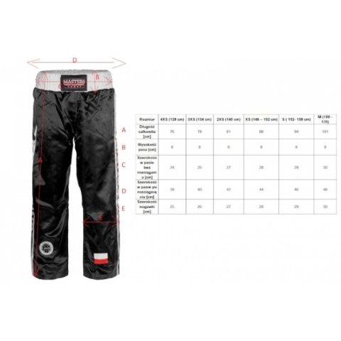 Spodnie Masters SKBP-100W (Wako Apprved) 06805-02M niebieski+XXXXS Spodnie Masters SKBP-100W (Wako Apprved) 06805-02M niebieski+XXXXS