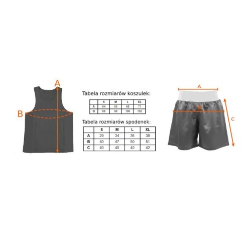 Strój startowy dwustronny BOXFIT M BFK-01 s Strój startowy dwustronny BOXFIT M BFK-01 s