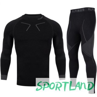 Bielizna termoaktywna Alpinus Tactical Base Layer Set czarno-szara M GT43276 S