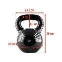 Kettelbell żeliwny pokryty winylem HMS BLACK KNV32 N/A