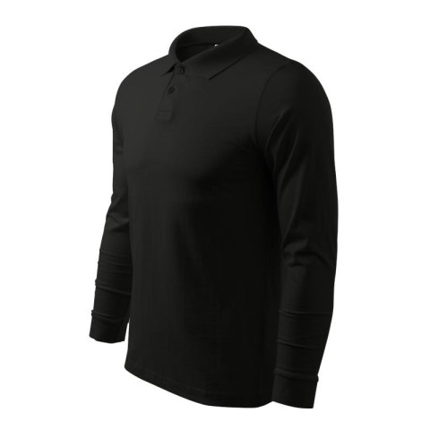 Koszulka polo Malfini Single J. LS M MLI-21101 czarny 2XL