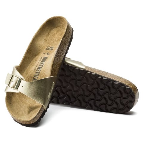 Klapki damskie Birkenstock Madrid Birko-Flor Gold regular szerokie złote (1016106) 39.0 Klapki damskie Birkenstock Madrid Birko-Flor Gold regular szerokie złote (1016106) 39.0