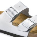 Klapki damskie Birkenstock srebrne Arizona Birko-Flor Silver regular szerokie (1012282) 39.0