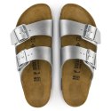 Klapki damskie Birkenstock srebrne Arizona Birko-Flor Silver regular szerokie (1012282) 39.0