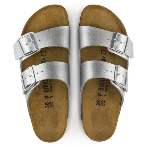 Klapki damskie Birkenstock srebrne Arizona Birko-Flor Silver regular szerokie (1012282) 39.0 Klapki damskie Birkenstock srebrne Arizona Birko-Flor Silver regular szerokie (1012282) 39.0