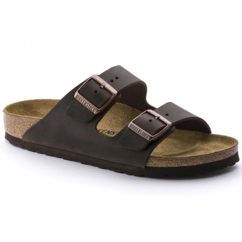 Klapki damskie/męskie brązowe Birkenstock Arizona Nubuk Habana narrow wąskie (52533) 42.0 Klapki damskie/męskie brązowe Birkenstock Arizona Nubuk Habana narrow wąskie (52533) 42.0