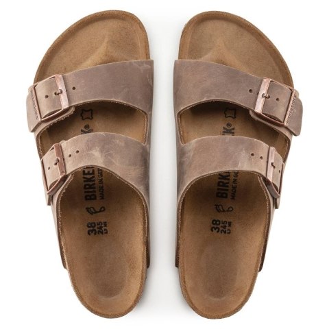Klapki męskie brązowe Birkenstock Arizona Tabacco Brown narrow wąskie (0352203) 38.0 Klapki męskie brązowe Birkenstock Arizona Tabacco Brown narrow wąskie (0352203) 38.0