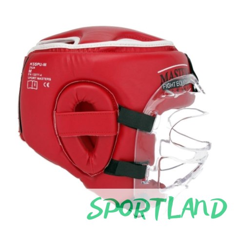 Kask bokserski Masters z maską KSSPU-M (WAKO APPROVED) 02119891-M02 czerwony+M Kask bokserski Masters z maską KSSPU-M (WAKO APPROVED) 02119891-M02 czerwony+M
