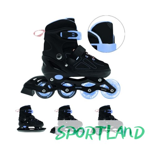 Łyżworolki Spokey Quattro 4IN1 SPK-943430 roz. 34-37 BK/VT 34-37 Łyżworolki Spokey Quattro 4IN1 SPK-943430 roz. 34-37 BK/VT 34-37