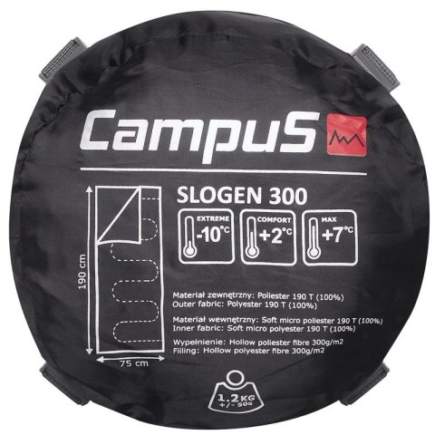 Śpiwór Campus Slogen 300 Right Sleeping Bag CUP701123200 One size Śpiwór Campus Slogen 300 Right Sleeping Bag CUP701123200 One size