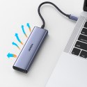 6w1 HUB Adapter USB-C - HDMI / USB-A / czytnik kart SD TF - szary