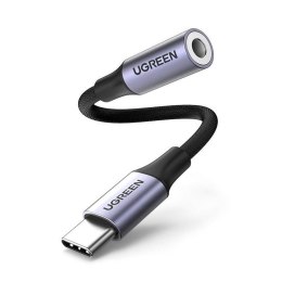Adapter do słuchawek mini jack 3.5 mm (żeński) - USB-C (męski) 10cm - szary