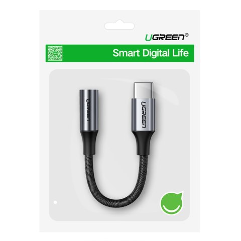 Adapter do słuchawek mini jack 3.5 mm (żeński) - USB-C (męski) 10cm - szary Adapter do słuchawek mini jack 3.5 mm (żeński) - USB-C (męski) 10cm - szary