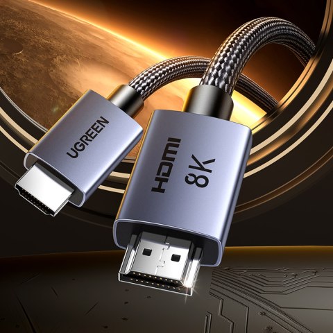 Kabel przewód HDMI 2.1 8K certyfikowany 5 m - szary Kabel przewód HDMI 2.1 8K certyfikowany 5 m - szary