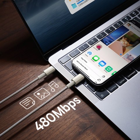 Kabel przewód Tungsten Gold USB-C 100W 2m - złoty Kabel przewód Tungsten Gold USB-C 100W 2m - złoty