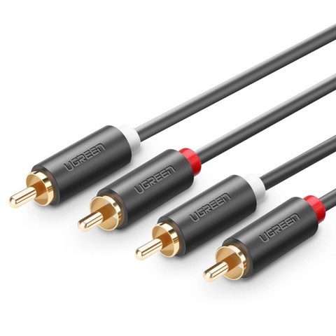 Kabel przewód audio 2RCA (męski) 3m - szary Kabel przewód audio 2RCA (męski) 3m - szary