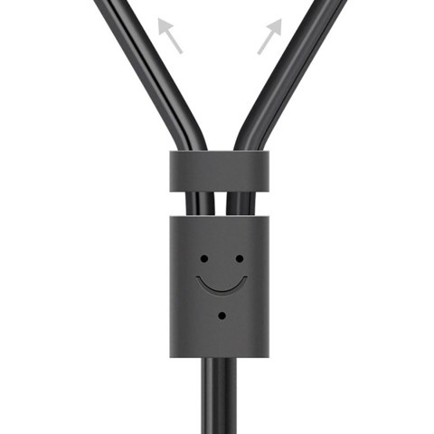 Kabel przewód audio 3.5 mm mini jack (męski) - 2RCA (męski) 1m - szary Kabel przewód audio 3.5 mm mini jack (męski) - 2RCA (męski) 1m - szary