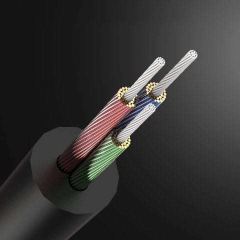 Kabel przewód audio AUX mini jack 3.5mm 3m - czarny Kabel przewód audio AUX mini jack 3.5mm 3m - czarny