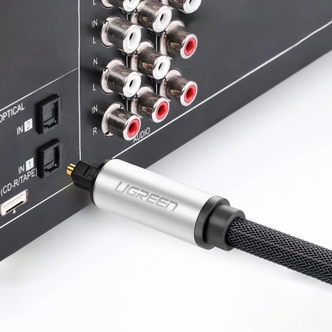 Kabel przewód optyczny audio światłowód Toslink SPDIF 1.5m - szary Kabel przewód optyczny audio światłowód Toslink SPDIF 1.5m - szary