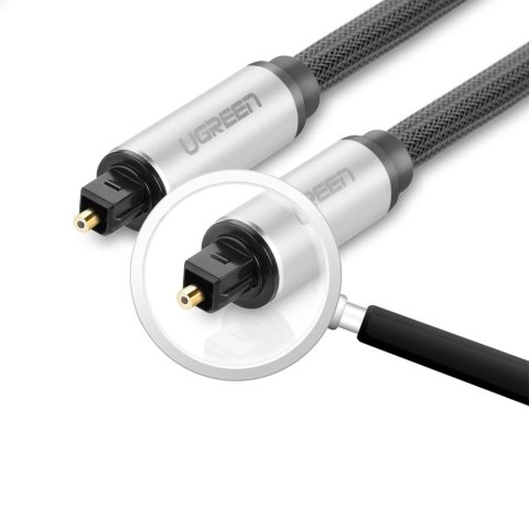 Kabel przewód optyczny audio światłowód Toslink SPDIF 1m - szary Kabel przewód optyczny audio światłowód Toslink SPDIF 1m - szary