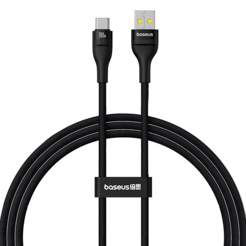 Kabel przewód wytrzymały Flash 2 USB-A - USB-C 100W 1m - czarny Kabel przewód wytrzymały Flash 2 USB-A - USB-C 100W 1m - czarny