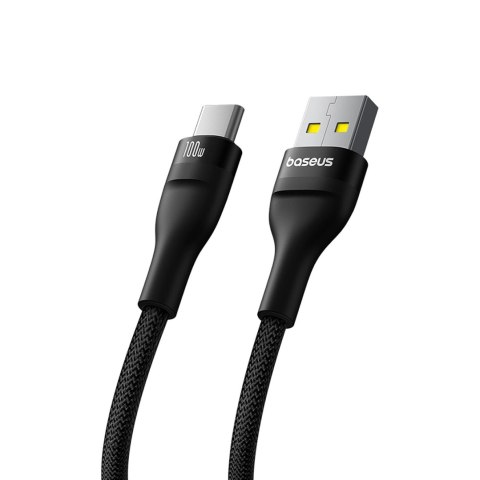 Kabel przewód wytrzymały Flash 2 USB-A - USB-C 100W 1m - czarny Kabel przewód wytrzymały Flash 2 USB-A - USB-C 100W 1m - czarny