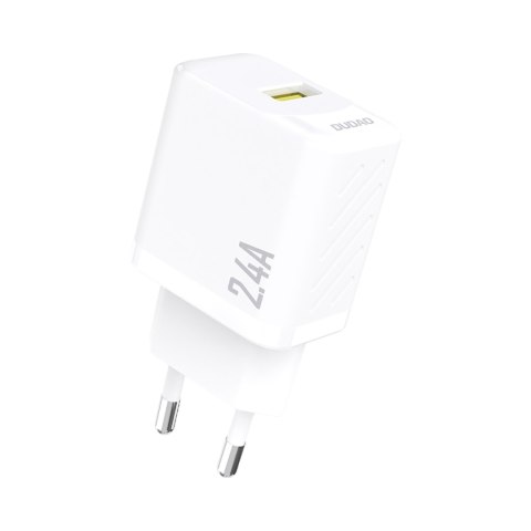 Ładowarka sieciowa 2.4A USB-A - biała Ładowarka sieciowa 2.4A USB-A - biała