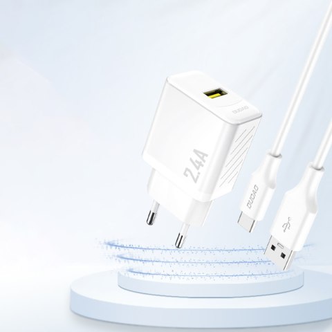 Ładowarka sieciowa 2.4A USB-A - biała Ładowarka sieciowa 2.4A USB-A - biała