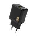 Ładowarka sieciowa 2.4A USB-A - czarna