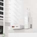 Ładowarka sieciowa GaN 30W USB-A - USB-C z kablem USB-C - biała