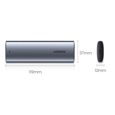 Obudowa kieszeń na dysk M.2 NVMe 10Gbps + kabel USB-C - USB-A / USB-C - USB-C - czarna Obudowa kieszeń na dysk M.2 NVMe 10Gbps + kabel USB-C - USB-A / USB-C - USB-C - czarna