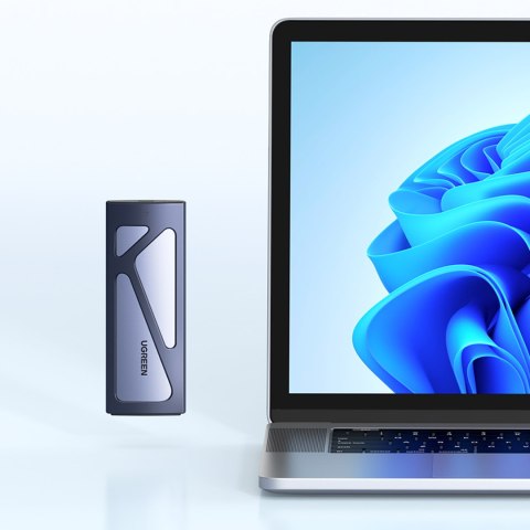 Obudowa kieszeń na dysk M.2 NVMe 10Gbps + kabel USB-C - USB-A / USB-C - USB-C - czarna Obudowa kieszeń na dysk M.2 NVMe 10Gbps + kabel USB-C - USB-A / USB-C - USB-C - czarna