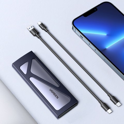 Obudowa kieszeń na dysk M.2 NVMe 10Gbps + kabel USB-C - USB-A / USB-C - USB-C - czarna Obudowa kieszeń na dysk M.2 NVMe 10Gbps + kabel USB-C - USB-A / USB-C - USB-C - czarna