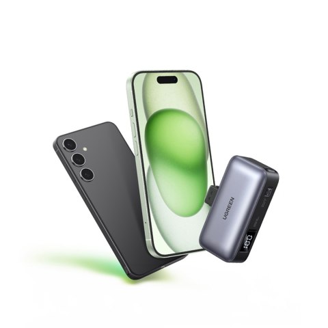 Powerbank 5000mAh zintegrowane złącze USB-C (męski) / USB-C (żeński) - szary Powerbank 5000mAh zintegrowane złącze USB-C (męski) / USB-C (żeński) - szary