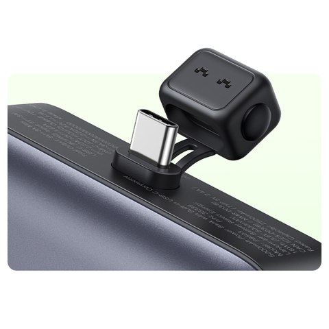 Powerbank 5000mAh zintegrowane złącze USB-C (męski) / USB-C (żeński) - szary Powerbank 5000mAh zintegrowane złącze USB-C (męski) / USB-C (żeński) - szary