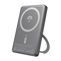 Powerbank z MagSafe i podstawką 20W PD 5000mAh - szary