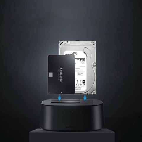 Stacja dokująca do dysków SATA 2.5'' 3.5'' SSD HHD z USB 3.0 zasilacz EU - czarna Stacja dokująca do dysków SATA 2.5'' 3.5'' SSD HHD z USB 3.0 zasilacz EU - czarna
