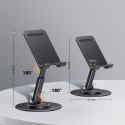 Stojak biurkowy uchwyt na telefon tablet - czarny