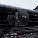 Uchwyt magnetyczny do telefonu z ładowarką bezprzewodową na kratkę nawiewu - czarny