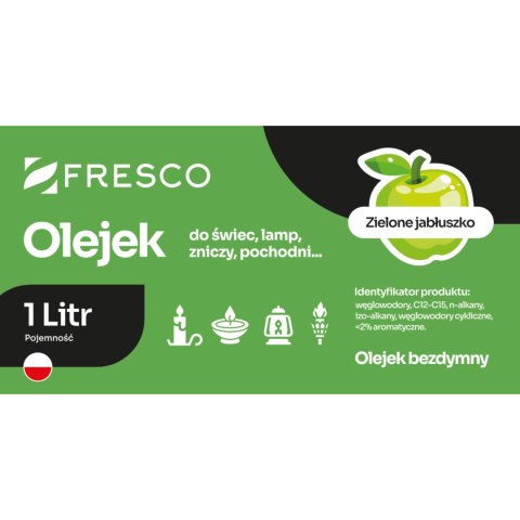 Paliwo olej do lamp, pochodni i świec 1,0L JABŁKO Paliwo olej do lamp, pochodni i świec 1,0L JABŁKO